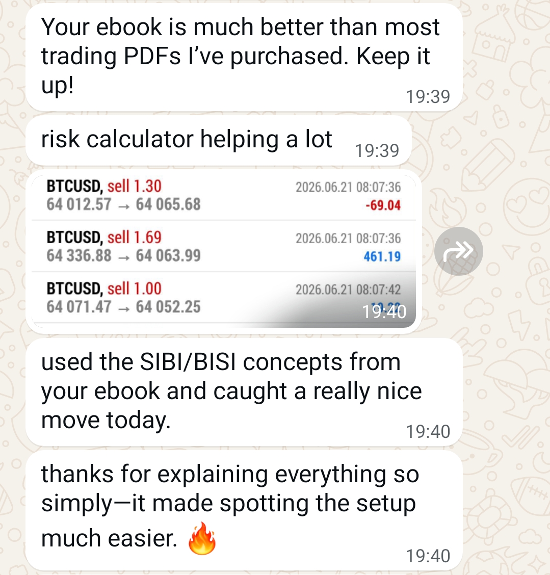 Trader feedback screenshot