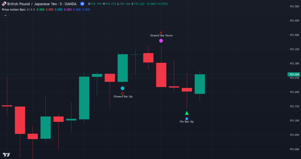 Price Action Bars Indicator on TradingView